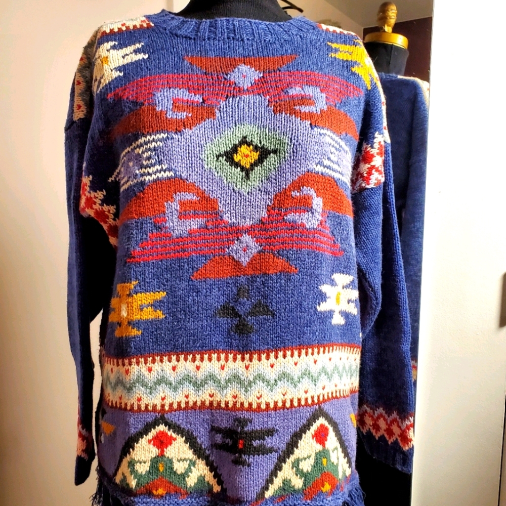 Navajo inspired cotton sweater